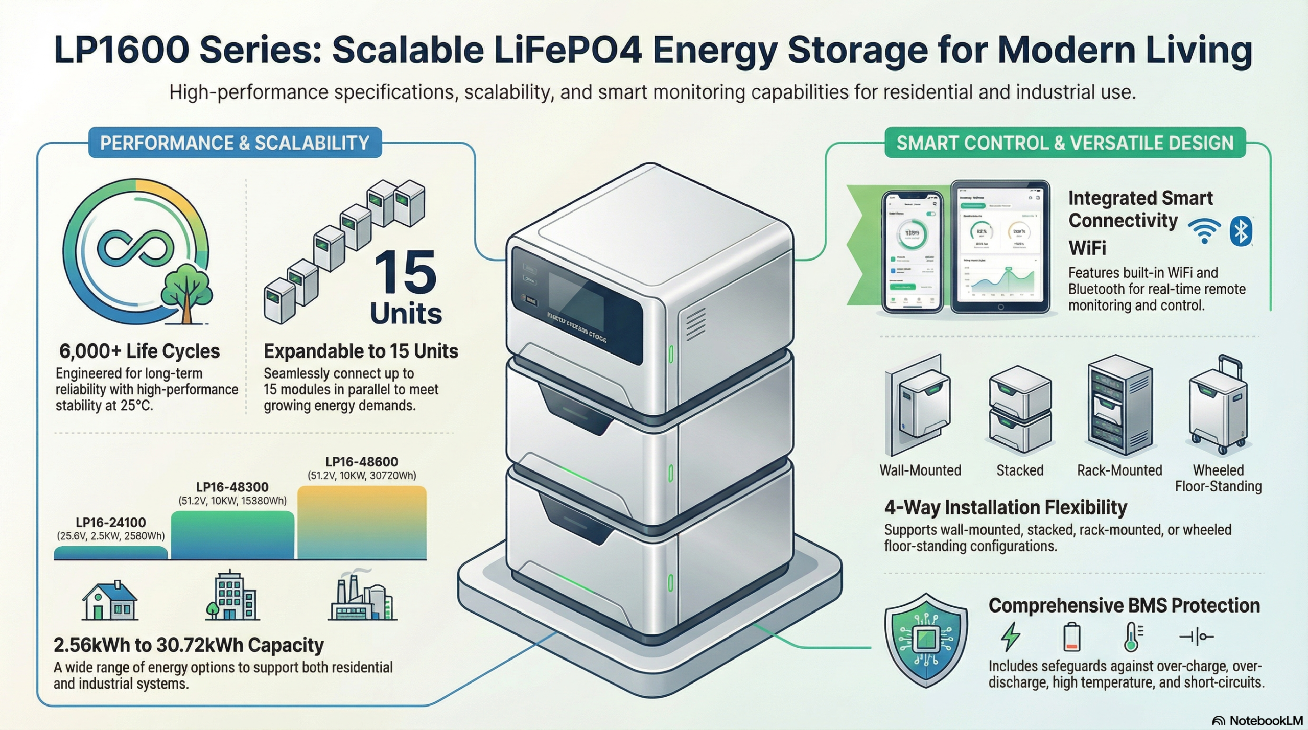 MUST LP1600 Series Lithium Battery